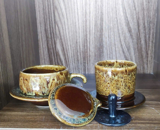 PHIN陶器製コーヒーフィルター サンドブラウン - node.