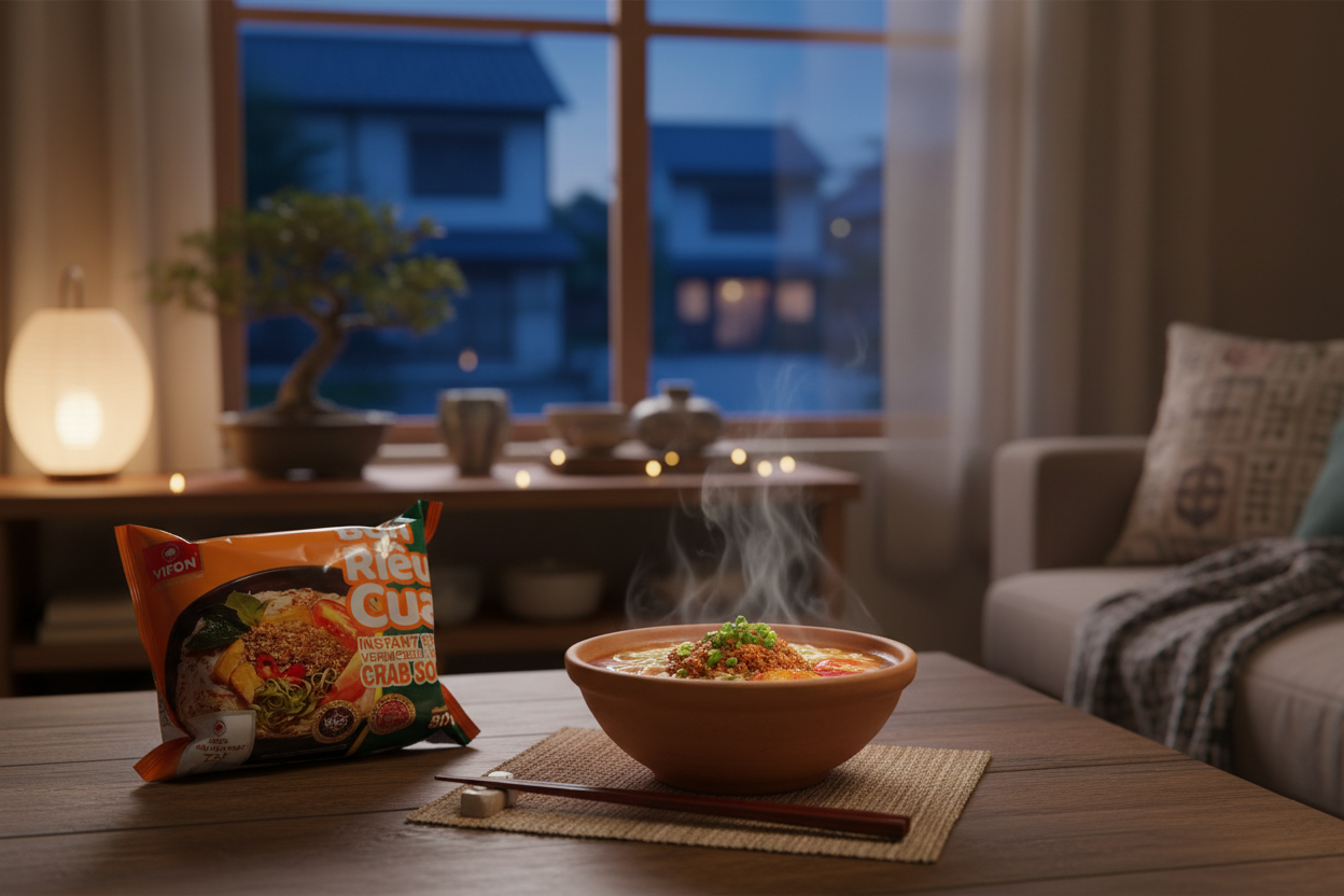 VIFON BUN RIEU CUA 80g (インスタントブン：蟹出汁)