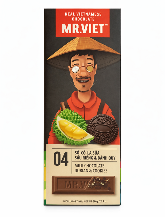 Mr.Viet MILK CHOCOLATE DURIAN & COOKIES(60g)