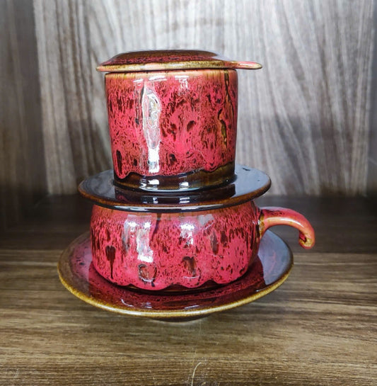 PHIN陶器製コーヒーフィルター ロイヤルクリムゾンレッド