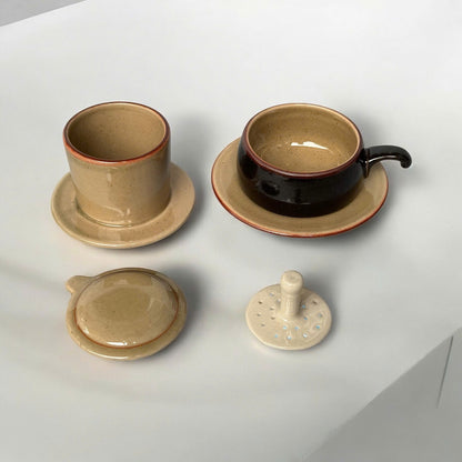 PHIN陶器製コーヒーフィルター 金茶