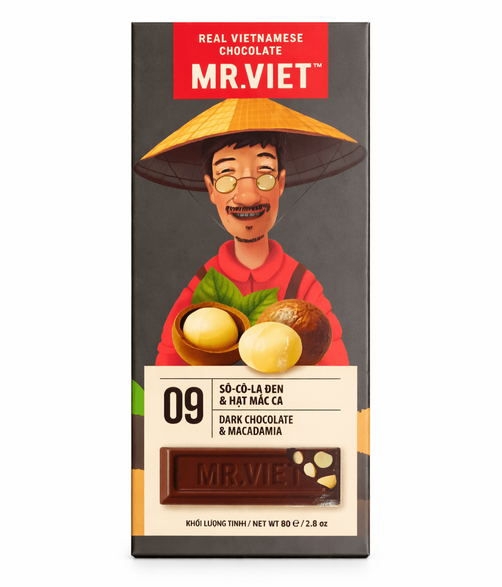 Mr.Viet DARK CHOCOLATE & MACADAMIA(80g) - node.