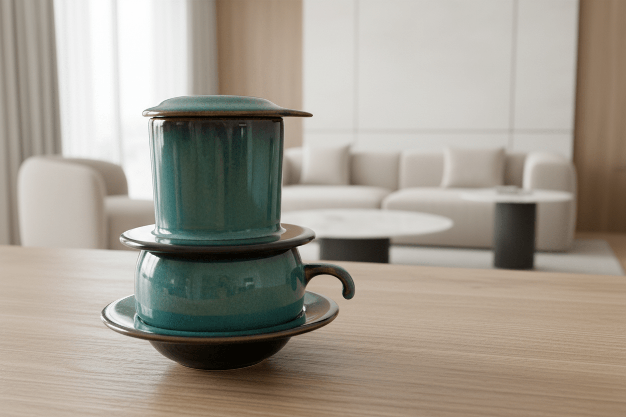 PHIN陶器製コーヒーフィルター オーシャンシーグリーン - node.